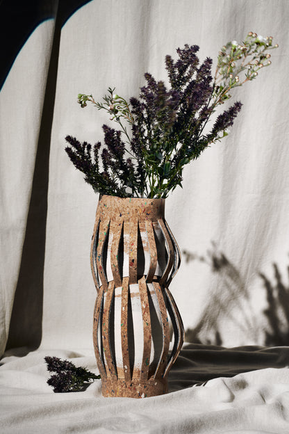 Vase COLUMN TERRAZZO CORK L – Edition 1 / Edition 2